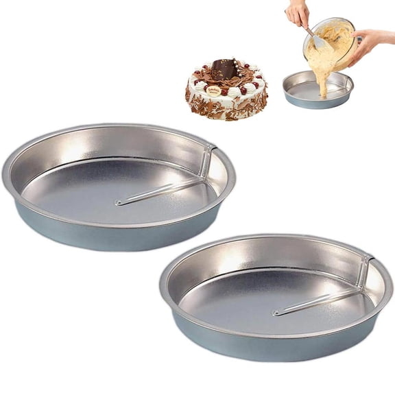 Cake Tins - 1/2PCS 9 Inch Round Cake Pan,Easy Release Cakes Tins with a Built-in Swivel Easy to Clean Baking Pans for Kitchen