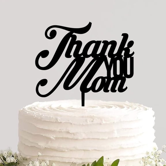 Cake Topper Customized Names Colors Thank You Mom Durable Cake Insert Topper Pastries Funny Cake Decor for Birthday Event Party Decoration Best Gift for Mother Mama Mom
