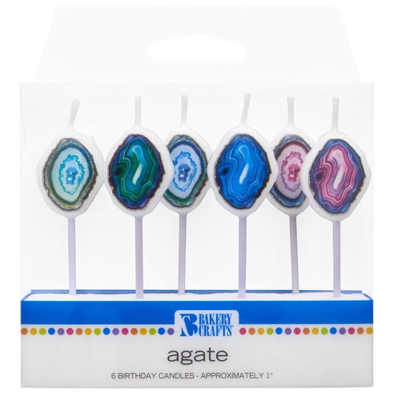 Cake Topper Decor, Candles,Agate shape Candles24472 (6/PKG)