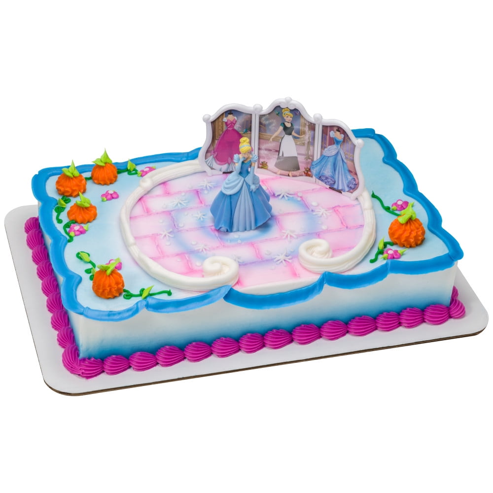 CAKEDRAKE Cake Topper Decor, Disney Princess Cinderella Transforms (1 SET)
