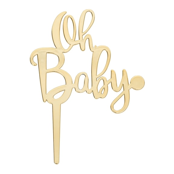 CakeDrake Plastic Candle Holder Oh Baby Cake Topper 2 Pack