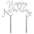 thumbnail image 1 of Cake Topper Decor, Wedding and Anniversary,Silver Happy Anniversary cake topper for wedding and anniversary25091 (6/PKG), 1 of 2