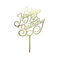 thumbnail image 1 of Cake Topper, Gold Acrylic Kids Birthday Cake Decor, 1 Piece Happy Birthday Lettering Acrylic Insert Decor, Suitable For Children Birthday Parties Themed Celebration Dessert Table Decorations, 1 of 3