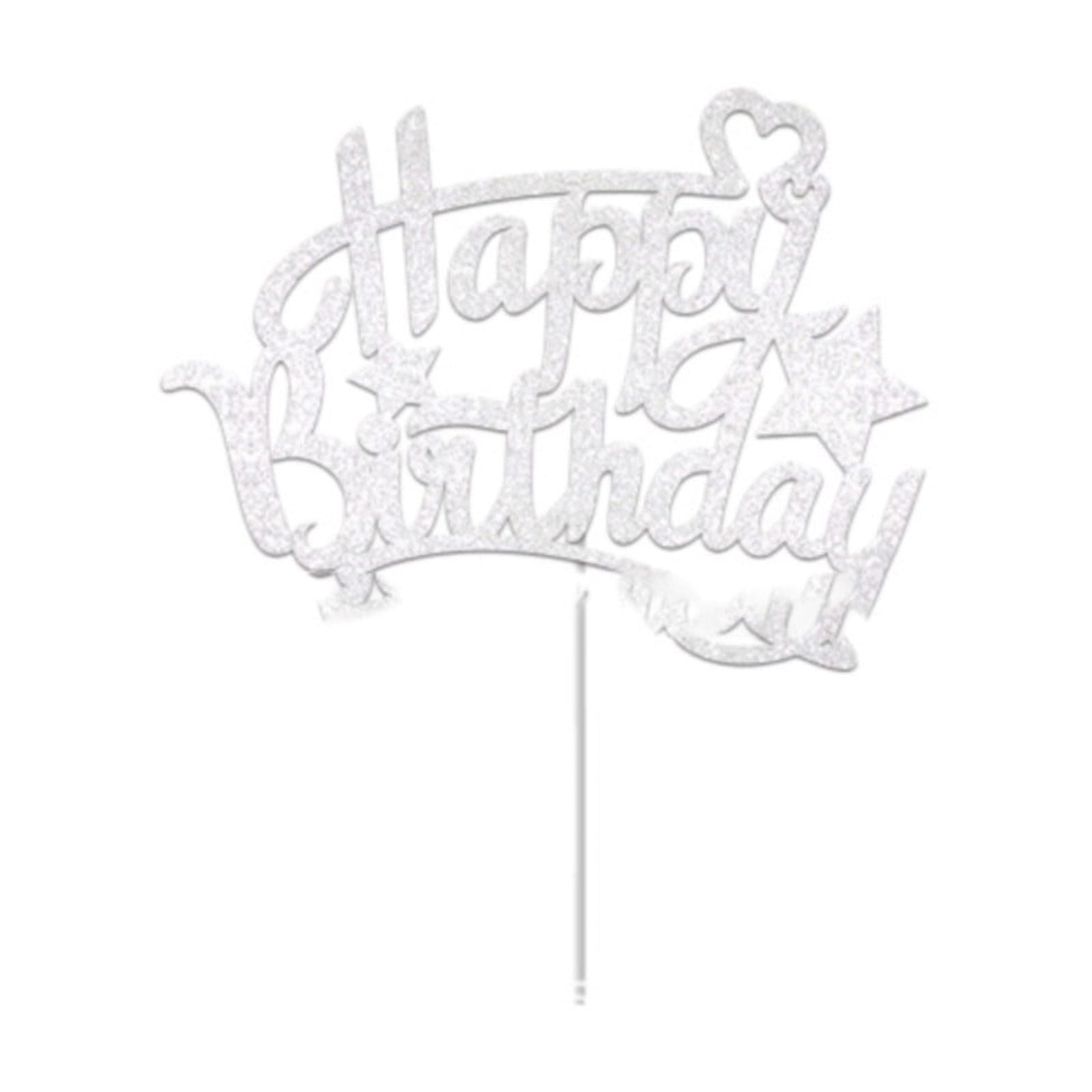 Cake Topper Inserts Happy Birthday Cake Top Card Cake Decoration ...