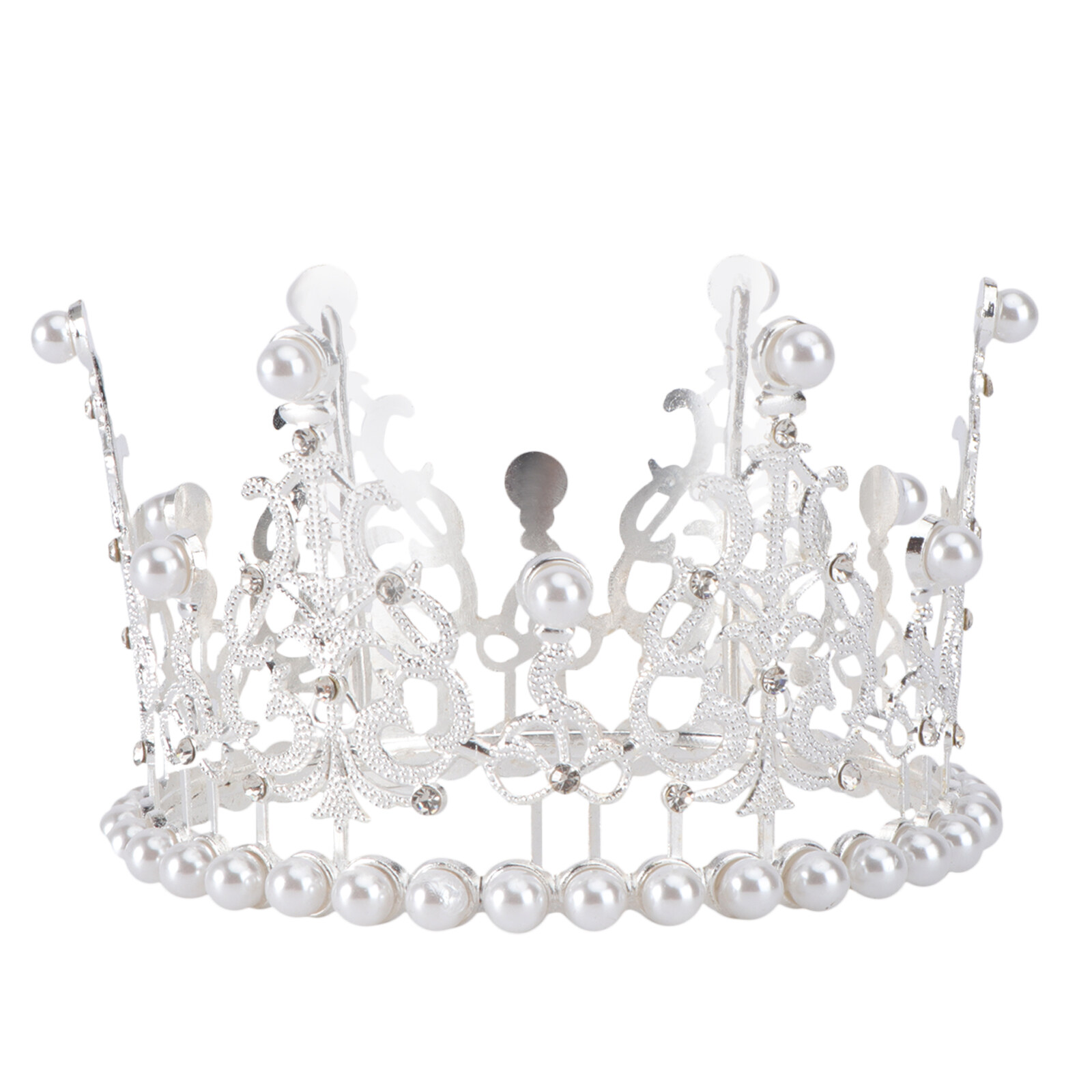 Cake Topper Mini Tiara Cupcake Toppers Decorations Pearl Vintage