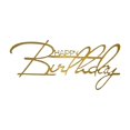 thumbnail image 1 of Cake Topper, Shiny Gold Acrylic, 1 Piece Cursive Happy Birthday Insert, Kids Birthday Cake Decoration for Boys Girls Birthday Party Celebration Dessert Table Decor Supplies, 1 of 3