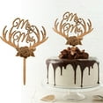thumbnail image 1 of Cake Topper Wedding Cake Picks Wedding Cake Picks And Toppers Wooden Cake Topper, 1 of 5