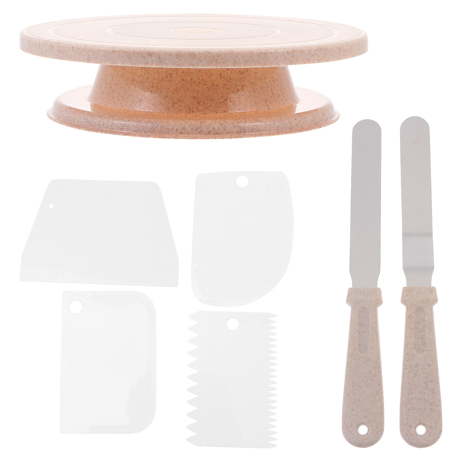 Cake Turning Table Cake Decorating Turntable Set Baking Supplies Wheat Cake Turning Table Cake Decorating Turntable Set Baking Supplies Wheat