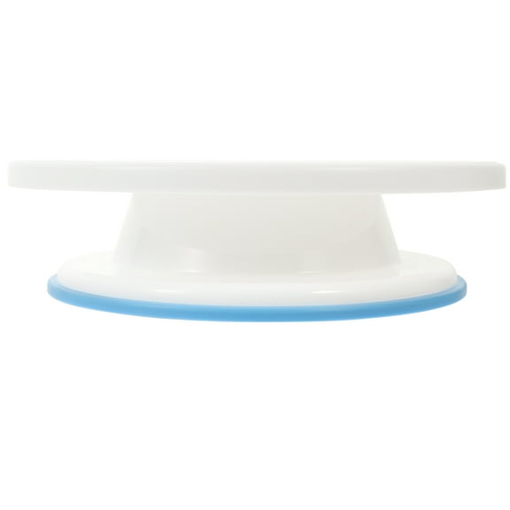 MEIBUTYUP Manual Cake Decorating Stand White Plastic Revolving Turntable for Kitchen Use