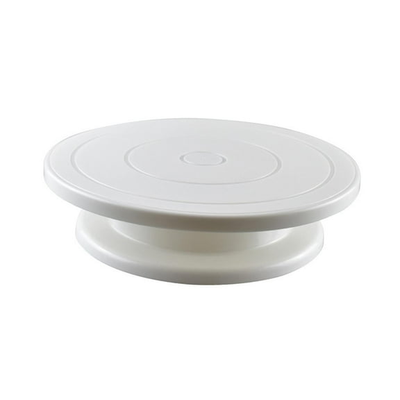 Cake Turntable Rotating Cake Stand Rotate Turn Table Kitchen Utensils Gadgets Non Slip Turns Smoothly Cake Decorating Revolving Cake Stand White