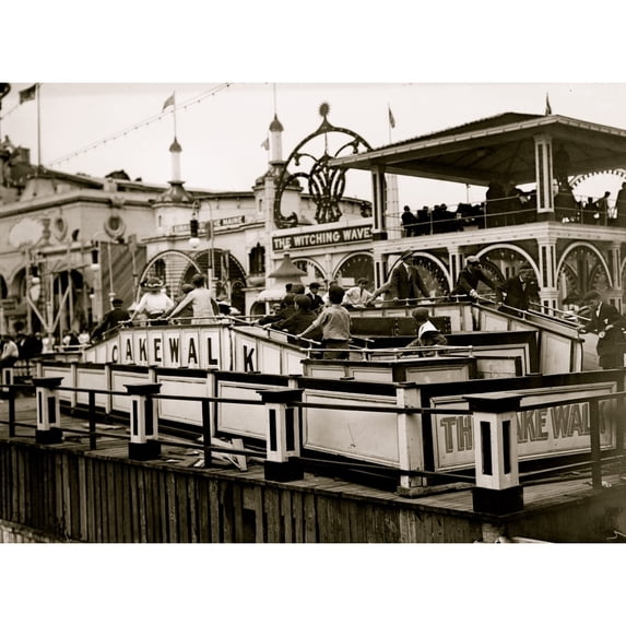 Cake Walk at Coney Island Amusement Park Poster Print (18 x 24)