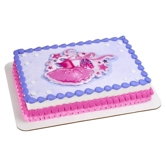 CakeDrake Ballerina Cake Topper Set Ballet Theme 2 Piece Pink