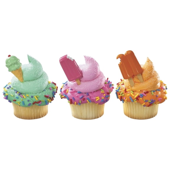CakeDrake Cake Picks Ice Cream Treat Theme 12 Count