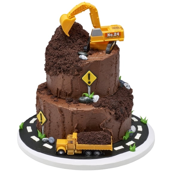 CakeDrake Cake Topper Construction Vehicle Set 2 Piece