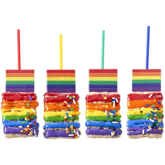 CakeDrake Cupcake Rings Rainbow Pride Flag 12 Count