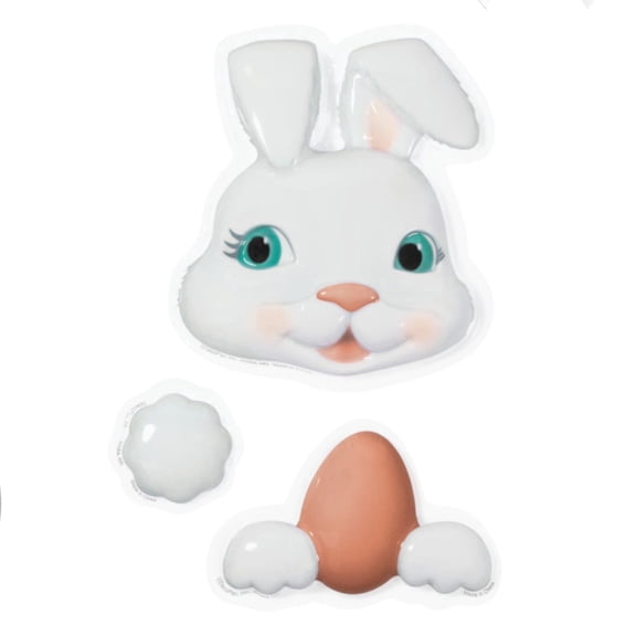 CakeDrake Easter Bunny Cake Topper Set 3D White 1 Set