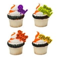 thumbnail image 1 of CakeDrake Halloween Greeting Cake Picks (24 Pieces) Halloween Themed Cake Decor Cake Topper, 1 of 5