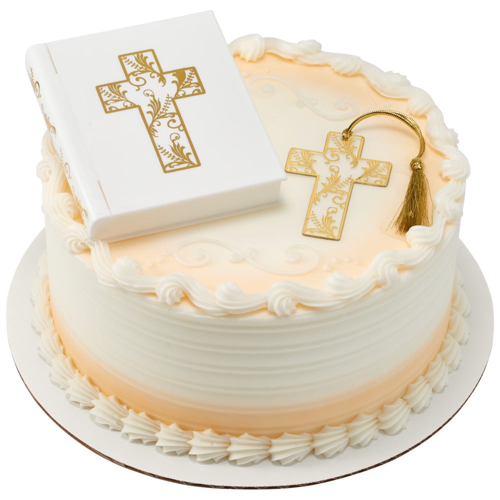 Bible Cake On Desk With Scripture And Cross - The Makery Cake Co
