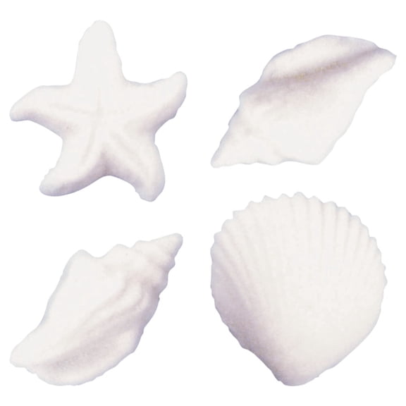 CakeDrake Sugar Seashell Cake Decorations White 100 Count