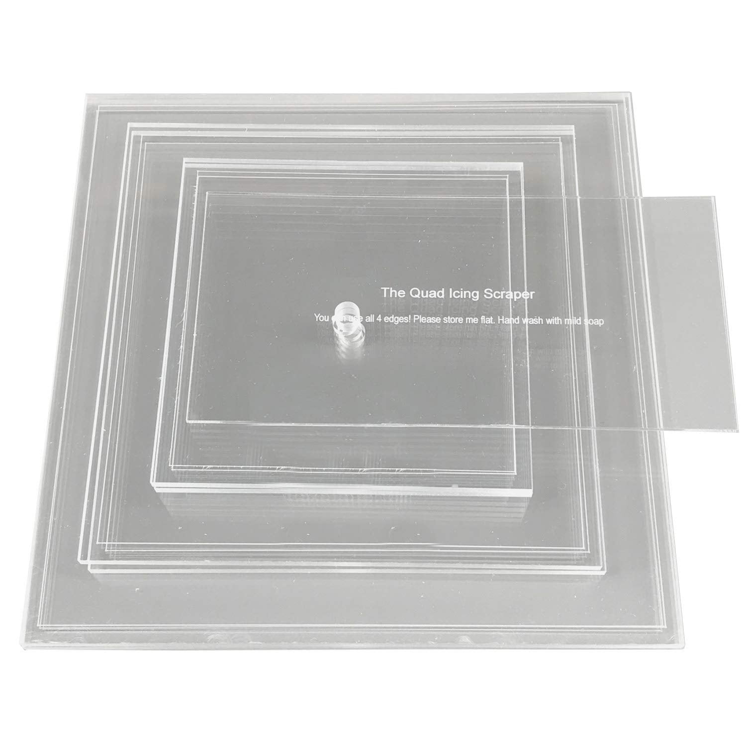 CakeSafe 1/4 Inch Square Basic Essential Kit 2 Each of Square Disk 6-1/ ...