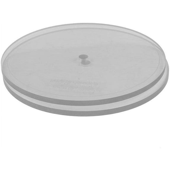CakeSafe Set of 2 Round Acrylic Disks with Center Hole and 1/2 Inch Border, Total Diameter 6-1/2 Inch