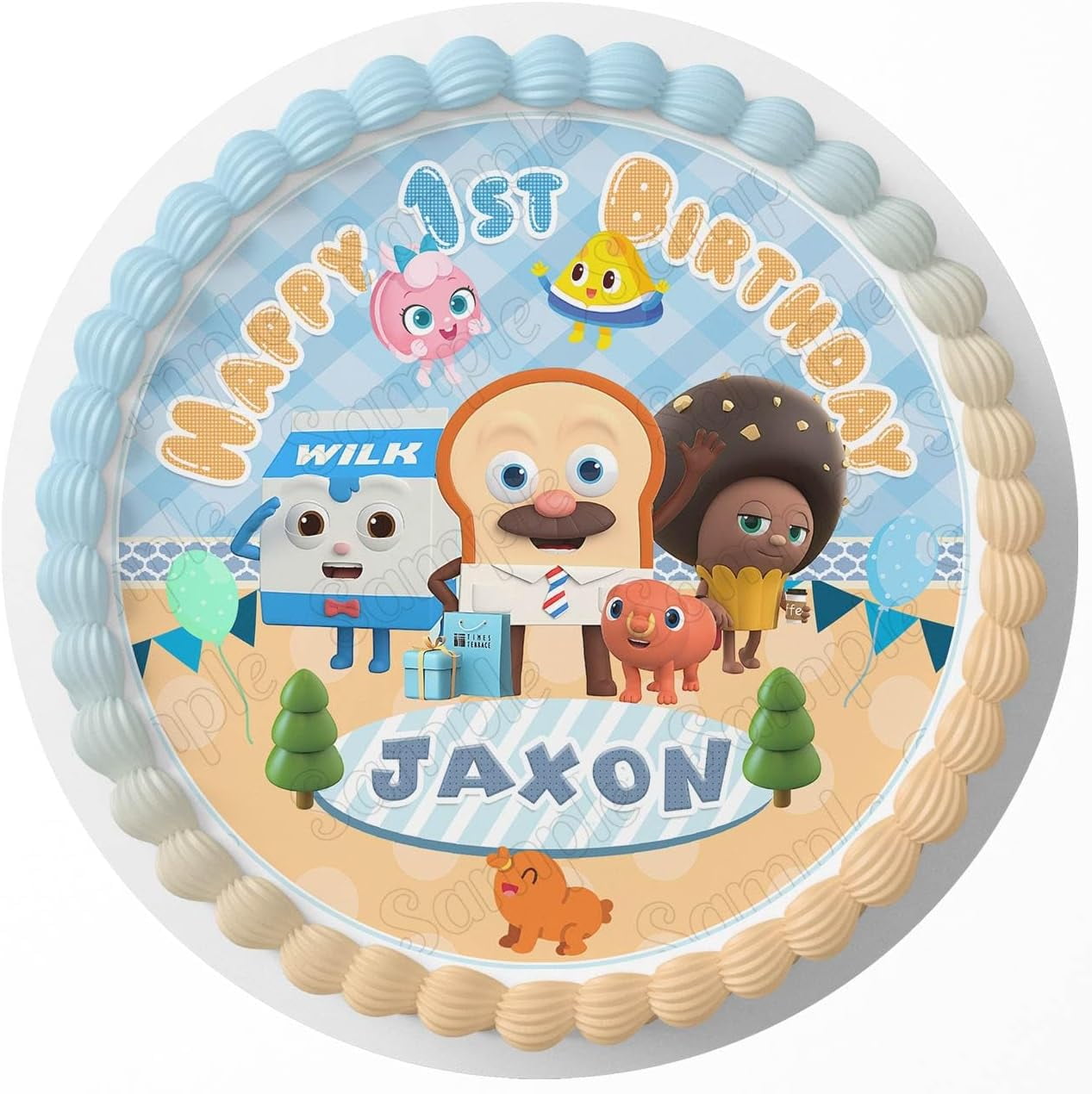 Cakecery Bread Edible Cake Image Topper Birthday Sheet Party