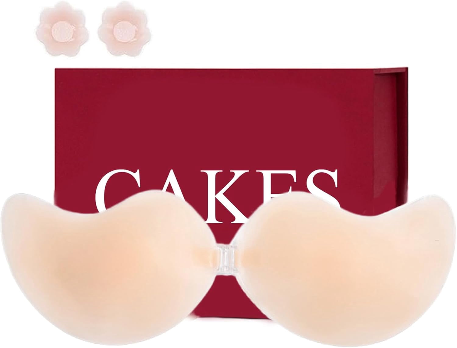 Cakes Cleavage Bra, Cakes Sticky Bra, Invisible Strapless Backless Push Up Self Adhesive Body Bras, Strapless Silicone Bra for Women, Push Up Sticky Bras