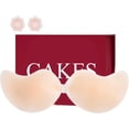 thumbnail image 1 of Cakes Cleavage Bra, Cakes Sticky Bra, Invisible Strapless Backless Push Up Self Adhesive Body Bras, Strapless Silicone Bra for Women, Push Up Sticky Bras, 1 of 6