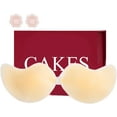 thumbnail image 1 of Cakes Cleavage Bra, Cakes Sticky Bra, Invisible Strapless Backless Push Up Self Adhesive Body Bras, Strapless Silicone Bra for Women, Push Up Sticky Bras, 1 of 6
