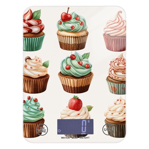 Cakes Food Scale Digital Kitchen Scale Waterproof Tempered Glass Tare Function 11 lb for Baking Cooking Meal Prep