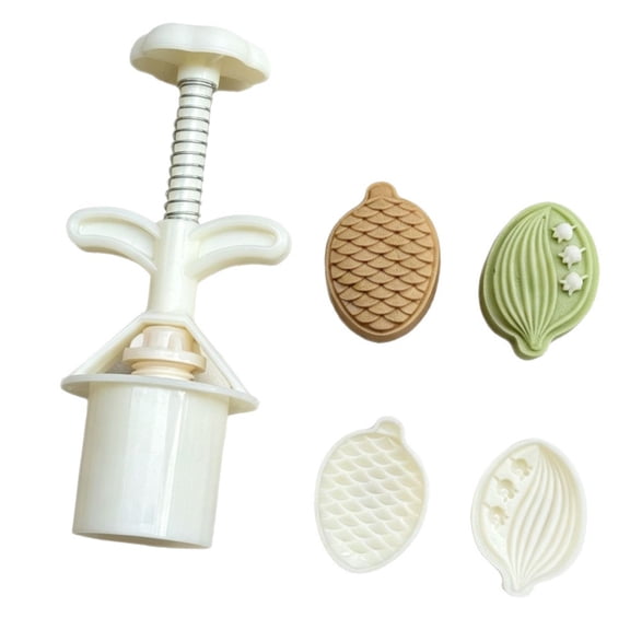 Cakes Mould Press with Stamps Diys Dessert Cutter Flower Press Cakes Mould Hand Pressure Cake Baking Tool