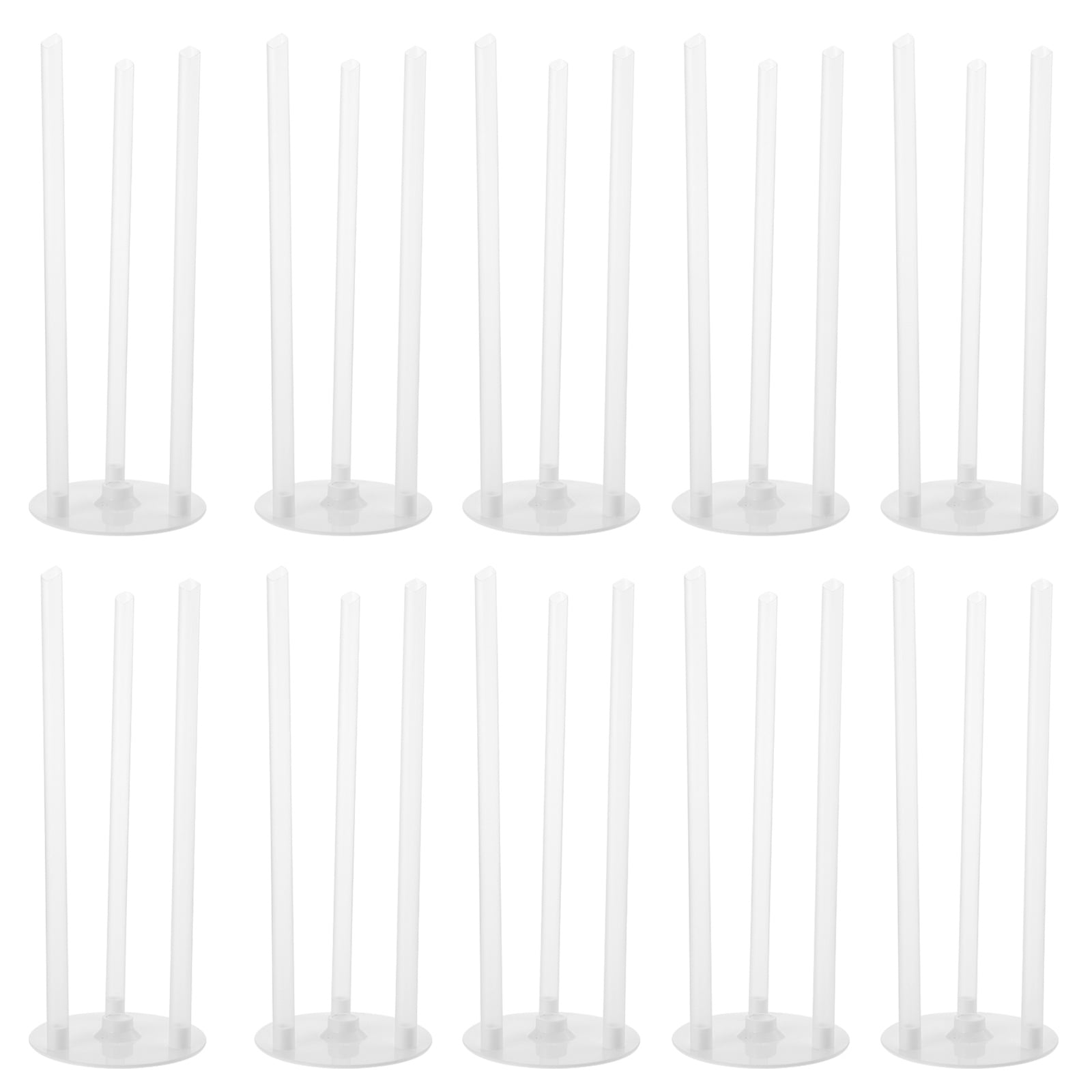 Clear Cake Support Rods Tiered Kit with Stacking Sticks, Wedding Pillar ...