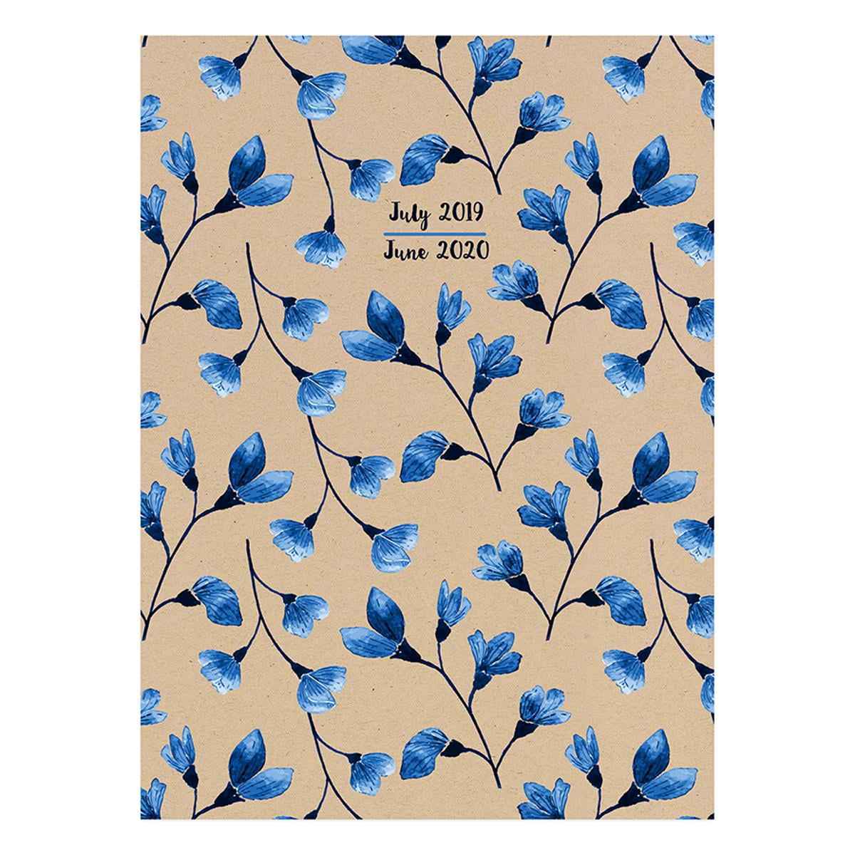 Cal 2020-Kraft Blue Floral Planner (Other)