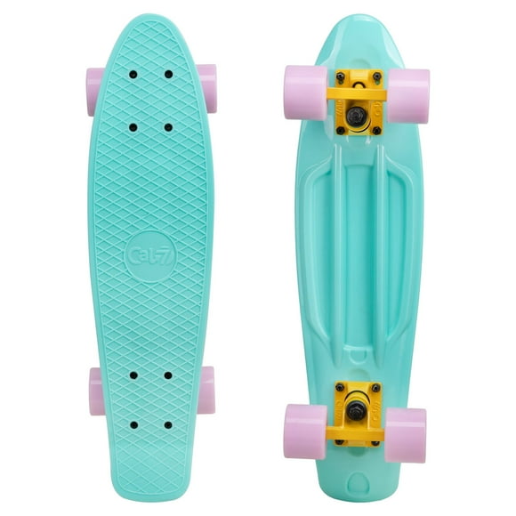 Cal 7 22.5" Complete Retro Design Mini Cruiser Skateboard (Mint)