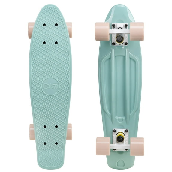 Cal 7 22.5" Complete Retro Design Mini Cruiser Skateboard (Salsa)