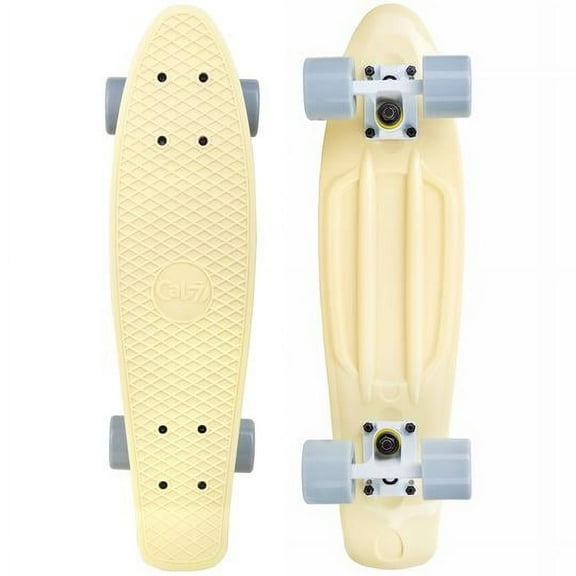 Cal 7 22.5 In. Complete Retro Design Mini Cruiser Skateboard (Snowdrop)