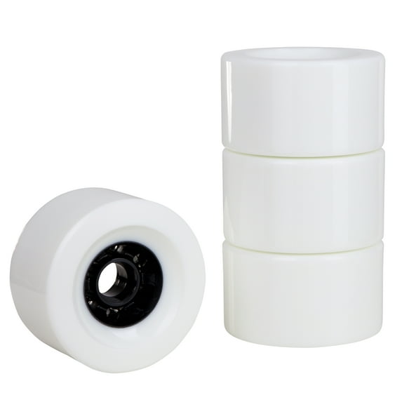 Cal 7 83mm 78A Cruiser Skateboard Wheels, Longboard Flywheel (Solid White)