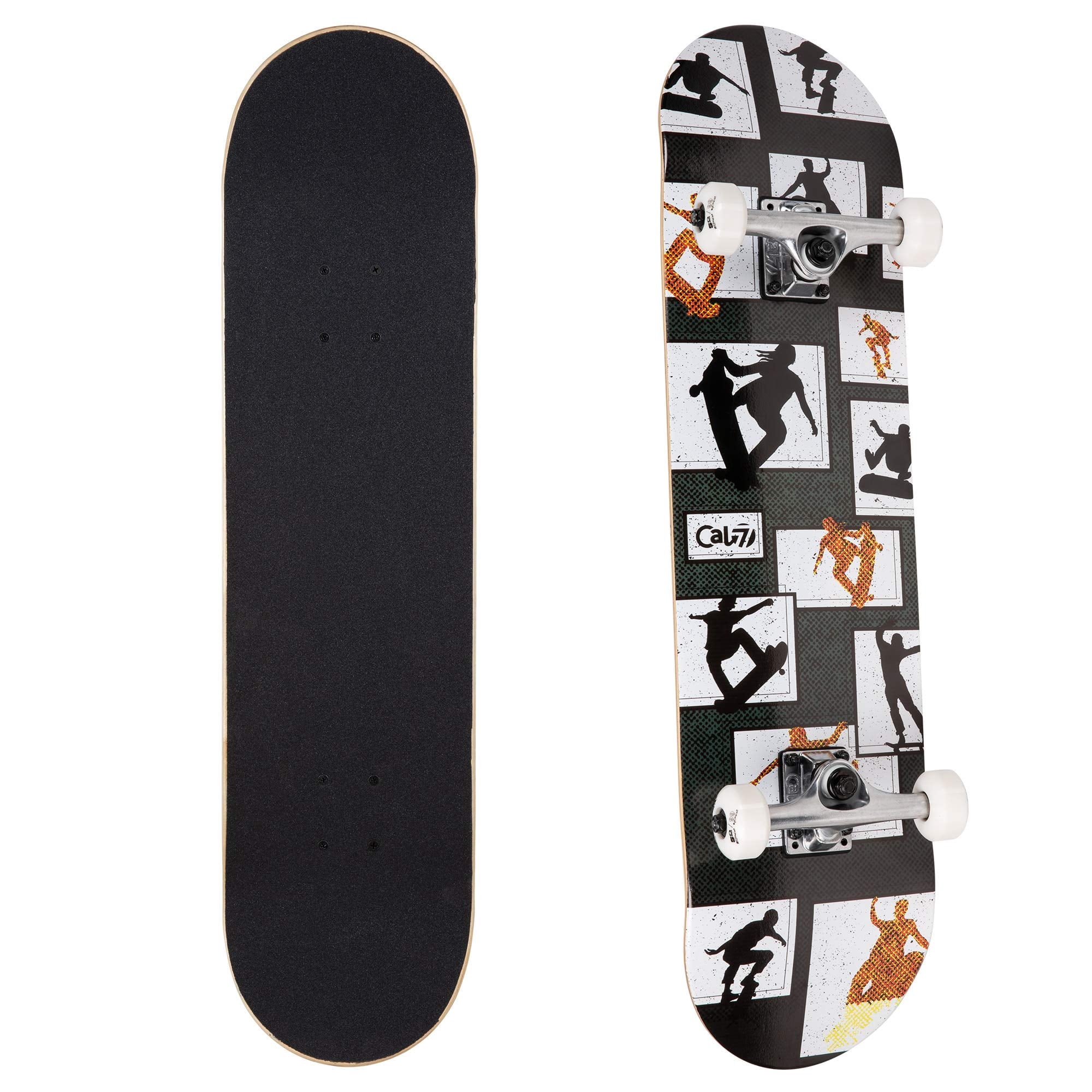 Cal 7 Komplett-Skateboard – 19,1–20,3 Cm Deck, Inkl. Rollen & Kugellager, Fertig Zum Fahren