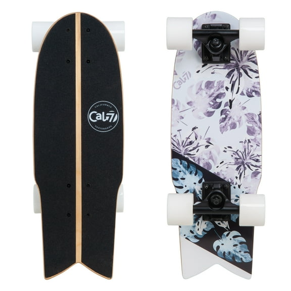Cal 7 Fishtail Deck 22-inch Mini Cruiser Skateboard (Orchard)