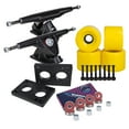 thumbnail image 1 of Cal 7 Longboard Skateboard Combo Package with 70mm Wheels & 180mm Lightweight Aluminum Trucks, Bearings Complete Set & Steel Hardware (Black Trucks, Solid Yellow Wheels), 1 of 5