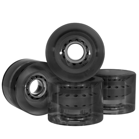 Cal 7 Polyurethane Skateboard Wheels for Street and Park 60x44mm 83A (Transparent Black)