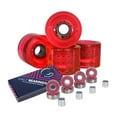 thumbnail image 1 of Cal 7 Polyurethane Skateboard Wheels for Street and Park 60x44mm 83A (Transparent Red), 1 of 1