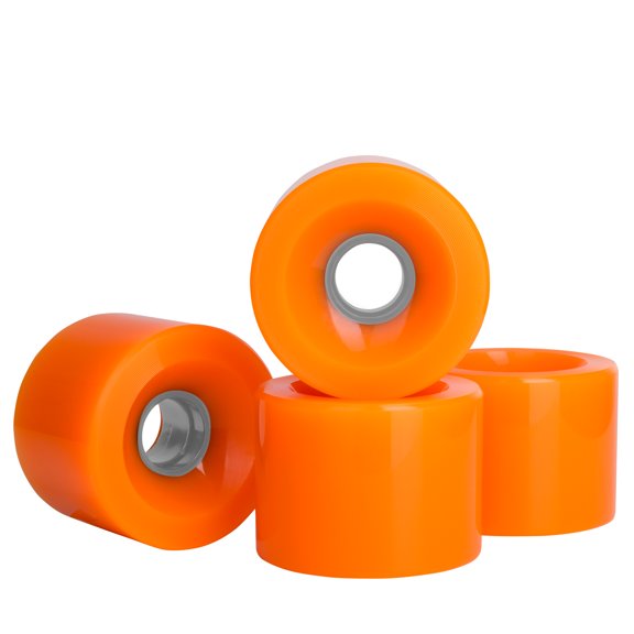 Cal 7 Polyurethane Skateboard Wheels for Street and Park 70x51mm 80A (Solid Orange)