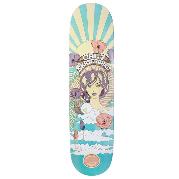 Cal 7 Psychedelic Graphic Skateboard Deck | 7.75 8.0 8.25 8.5 Inch | Canadian Maple (8.0 Inch)