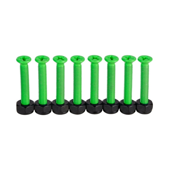 Cal 7 Skateboard 1.25" Bolts Phillips Hardware - Green