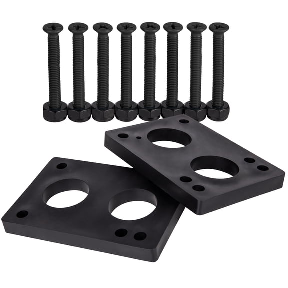 Cal 7 Skateboard 1/4" Riser Pads and 1.5" Hardware (Black)