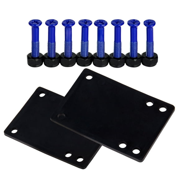 Cal 7 Skateboard 1/8" Riser Pads and 1" Hardware (Blue)