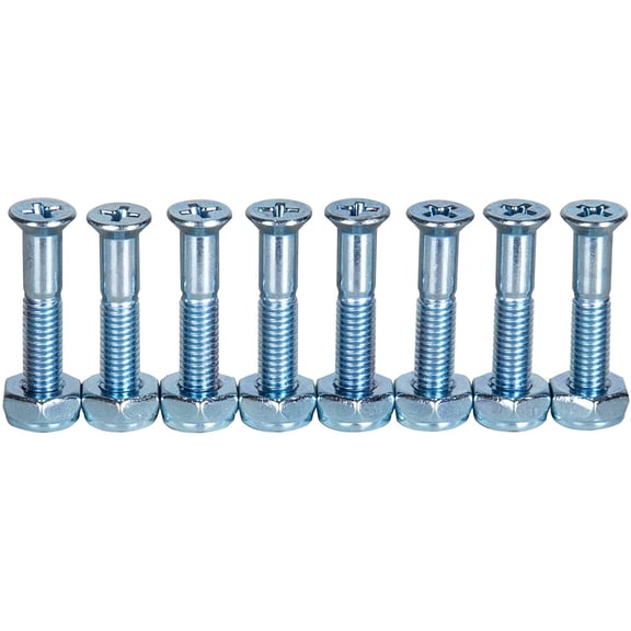 Cal 7 Skateboard 1" Bolts Phillips Hardware - Chrome Light Blue