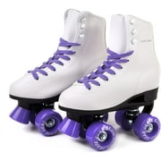 Cal 7 Soft Boot Roller Skate, Retro Fashion High Top Design in Faux Leather for Indoor & Outdoor Pink, Youth 5 / Womens 5