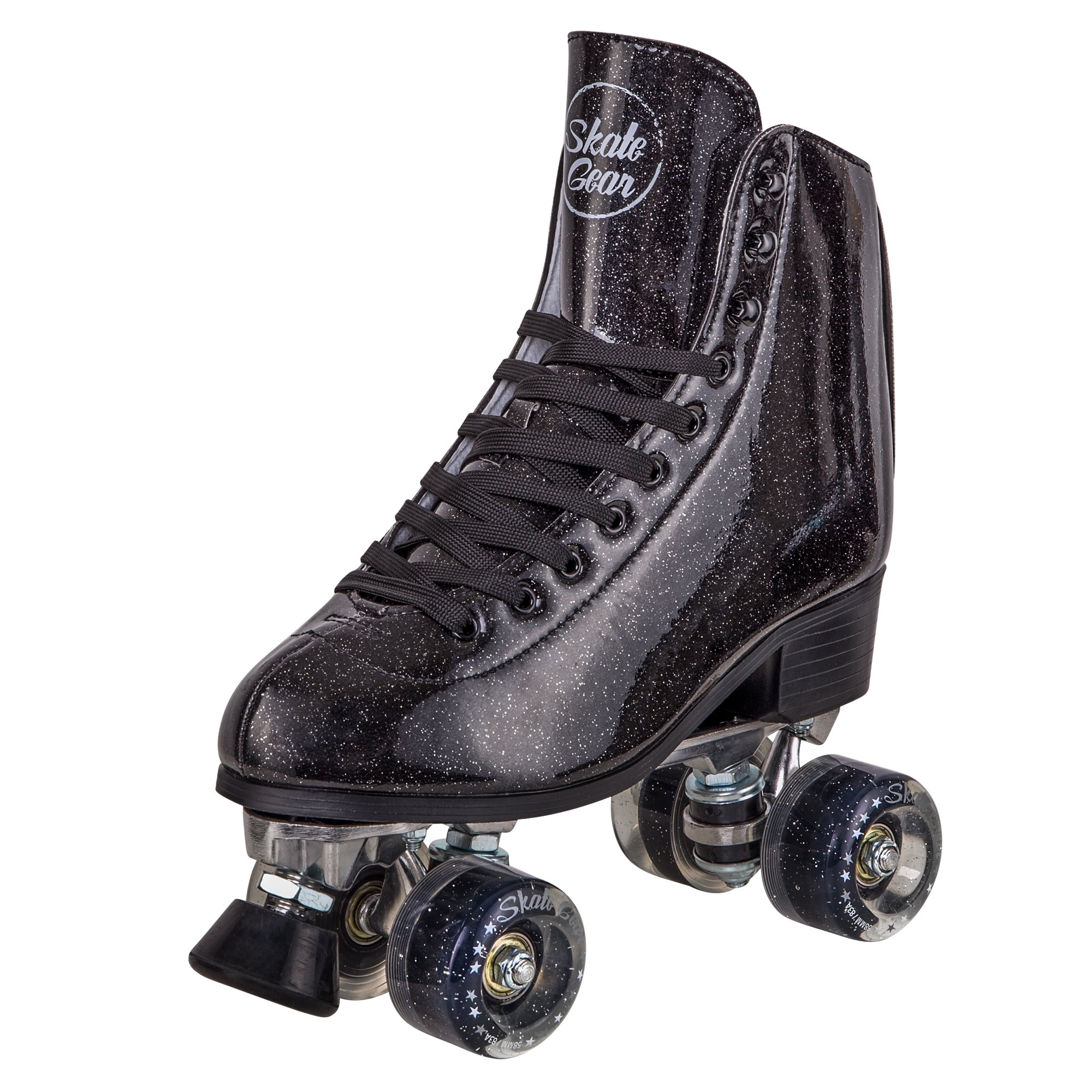 Cal 7 Sparkly Roller Skates for Indoor & Outdoor Skating, Faux Leather